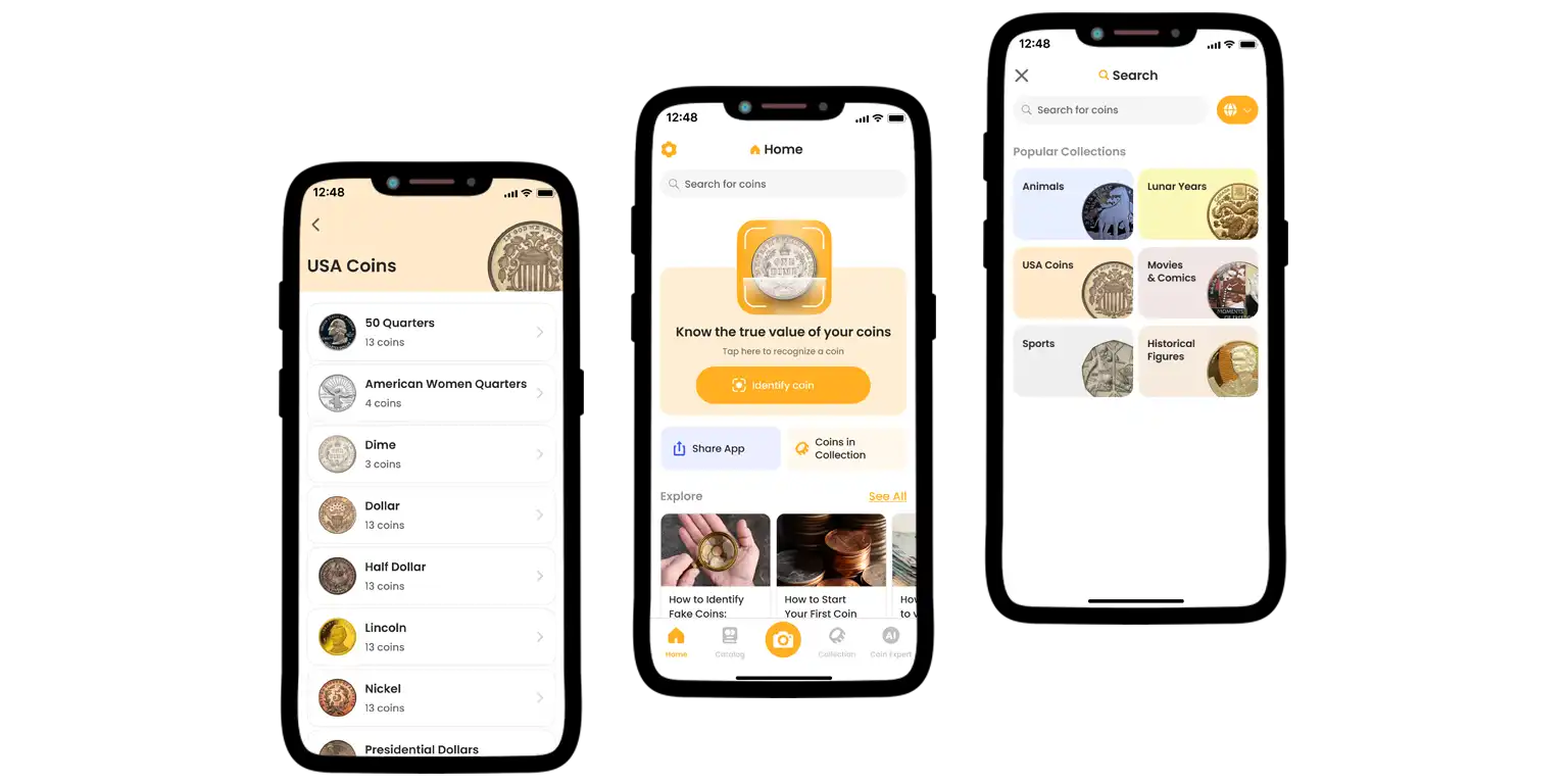 A closer look at the Coin ID Scanner interface.